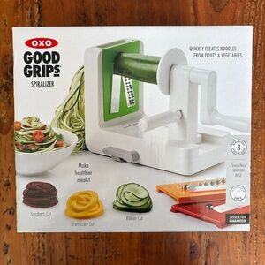 NWT OXO Good Grips Spiralizer with Suction Base, 3 Stainless Steel Blades